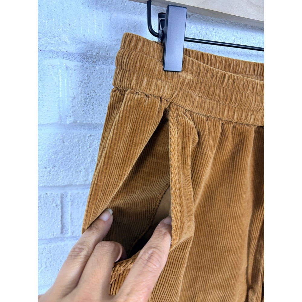 Marine Layer Saturday Pant Mens S Brown Corduroy Elastic Waist Tapered Casual - Picture 5 of 14